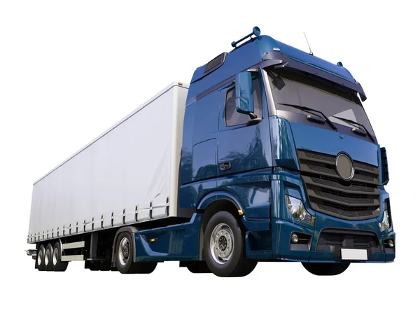Semi-trailer truck isolated — Stock Photo, Image