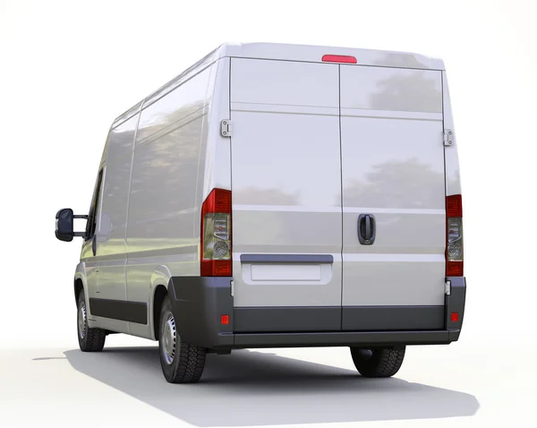 White commercial delivery van — Stock Photo, Image
