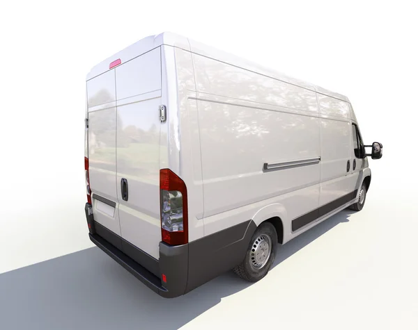 White commercial delivery van — Stock Photo, Image