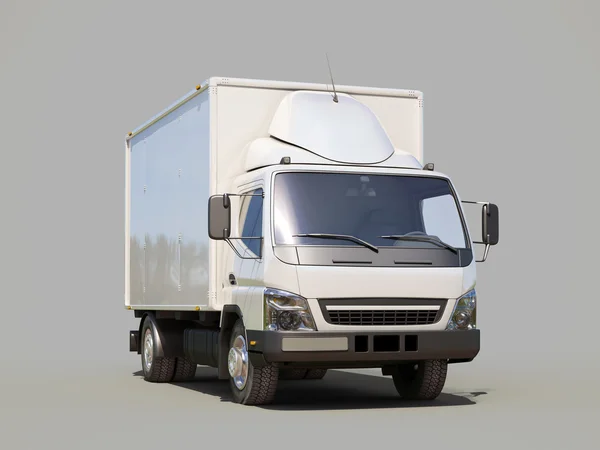 Camion di consegna commerciale bianco — Foto Stock