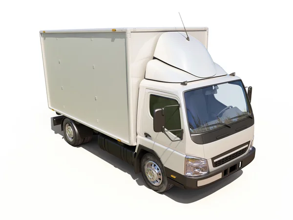 Camion de livraison commercial blanc — Photo