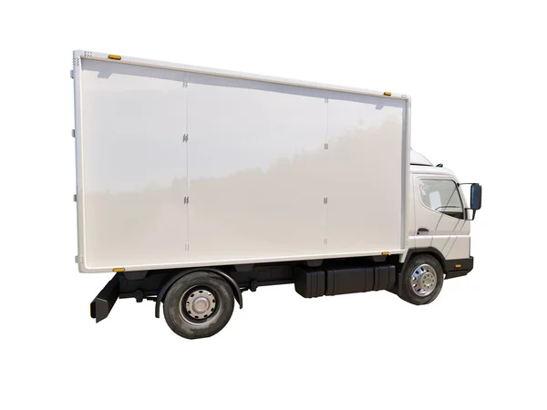 Camion de livraison commercial blanc — Photo