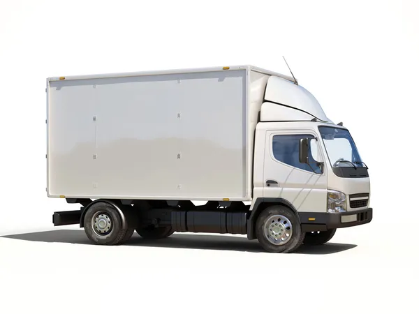 Caminhão de entrega comercial branco — Fotografia de Stock
