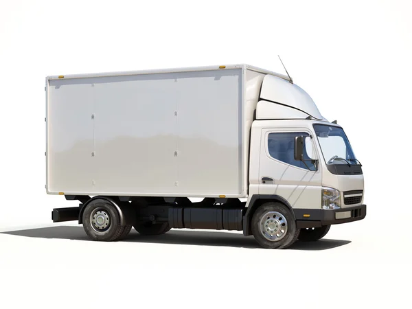 Camion de livraison commercial blanc — Photo