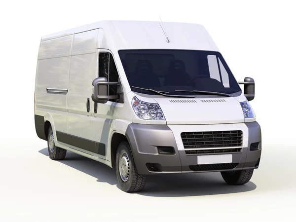 White commercial delivery van — Stock Photo, Image