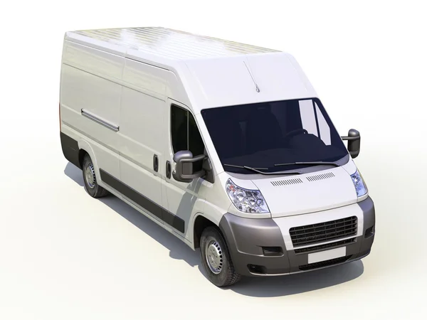 White commercial delivery van — Stock Photo, Image