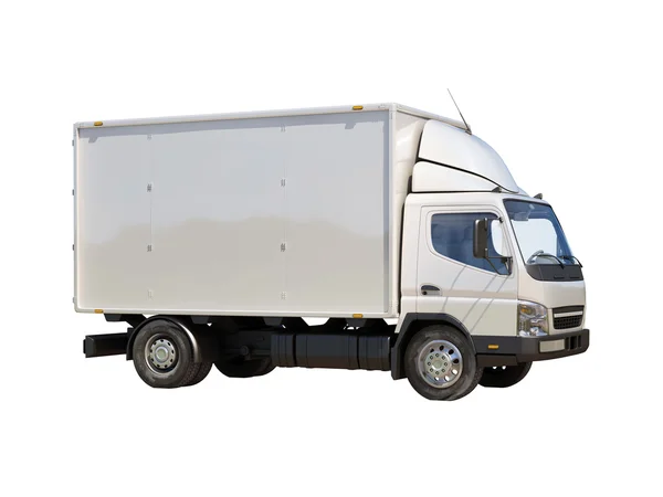 Ciężarówki dostawczej handlowe biała — Zdjęcie stockowe