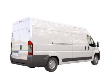 Beyaz ticari teslimat van