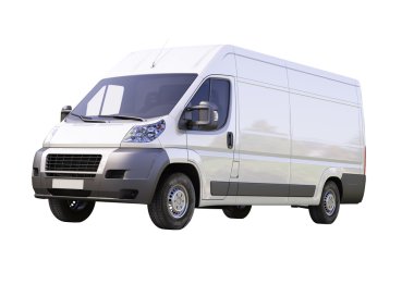 Beyaz ticari teslimat van