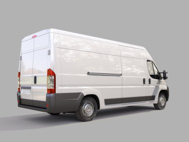 Beyaz ticari teslimat van