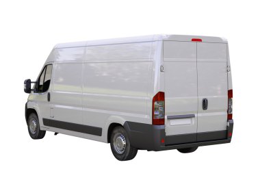 Beyaz ticari teslimat van