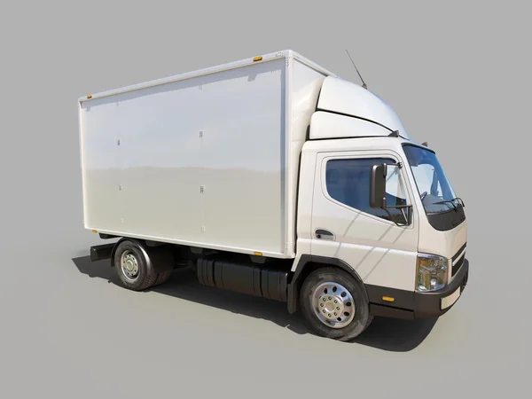 화이트 상업 배달 트럭 — 스톡 사진