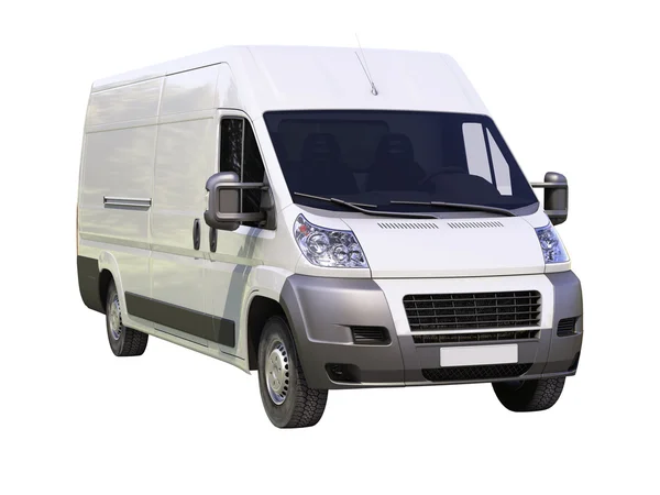 White commercial delivery van — Stock Photo, Image