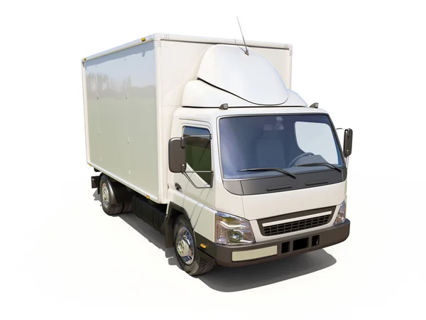Caminhão de entrega comercial branco — Fotografia de Stock