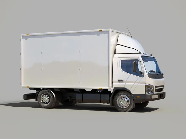 Camion de livraison commercial blanc — Photo