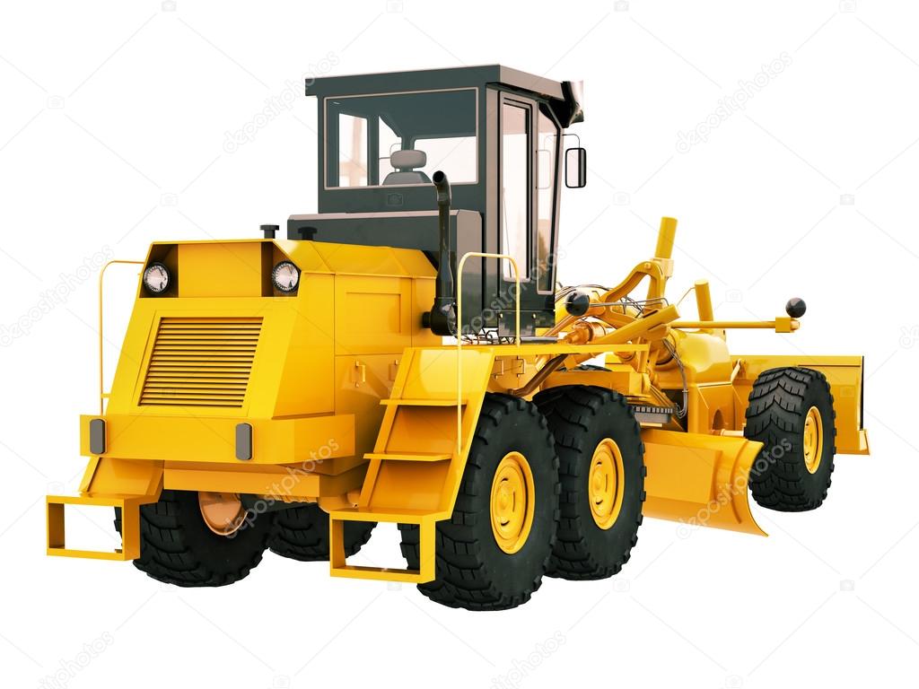 Modern grader isolated