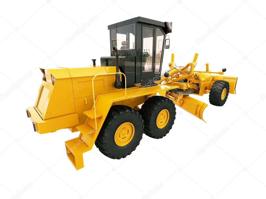 Modern grader isolated