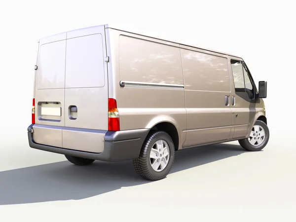 Gray commercial delivery van — Stock Photo, Image