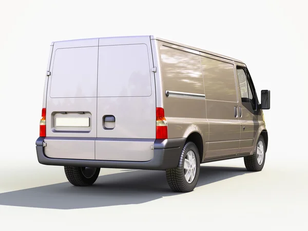 Gray commercial delivery van — Stock Photo, Image