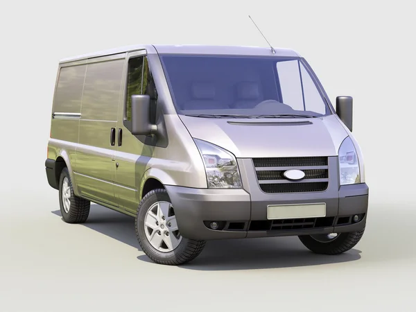 Gray commercial delivery van — Stock Photo, Image