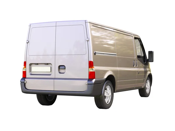 Gray commercial delivery van — Stock Photo, Image