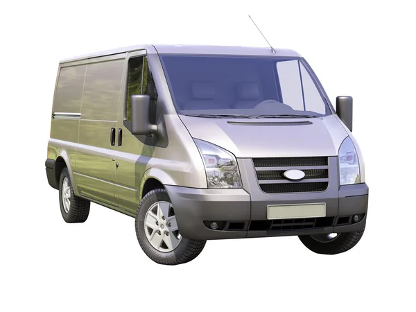 Gray commercial delivery van — Stock Photo, Image