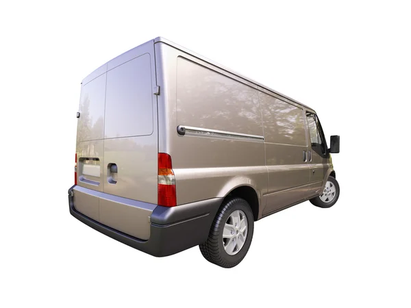 Gray commercial delivery van — Stock Photo, Image