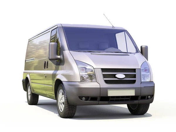 Gray commercial delivery van — Stock Photo, Image