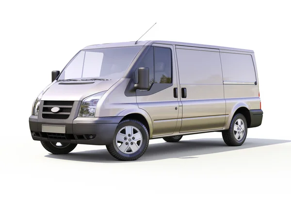 Gray commercial delivery van — Stock Photo, Image