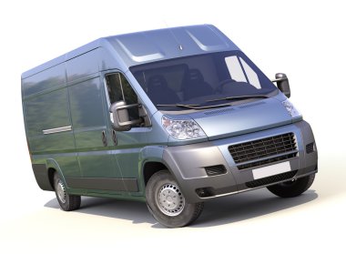 Mavi ticari teslimat van