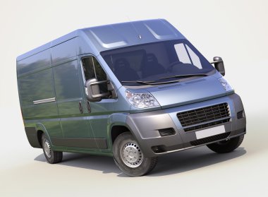 Mavi ticari teslimat van