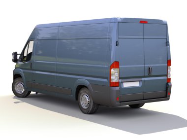 Mavi ticari teslimat van