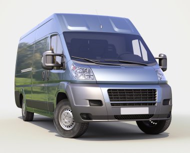Mavi ticari teslimat van