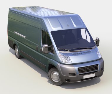 Mavi ticari teslimat van