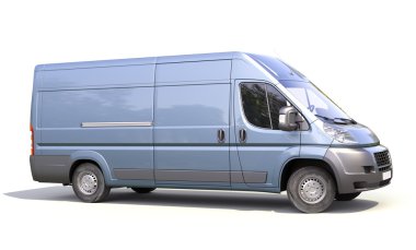 Mavi ticari teslimat van
