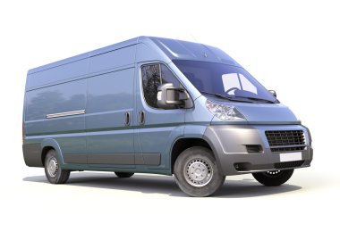Mavi ticari teslimat van
