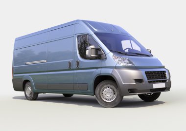 Mavi ticari teslimat van