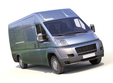 Mavi ticari teslimat van