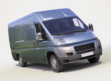 Mavi ticari teslimat van