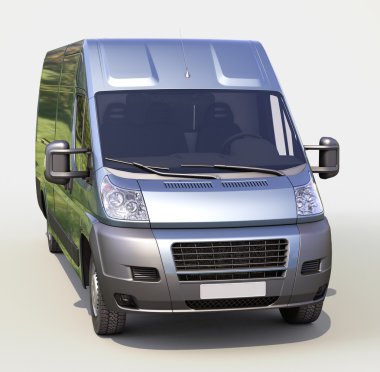 Mavi ticari teslimat van