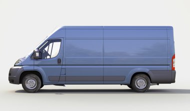 Mavi ticari teslimat van
