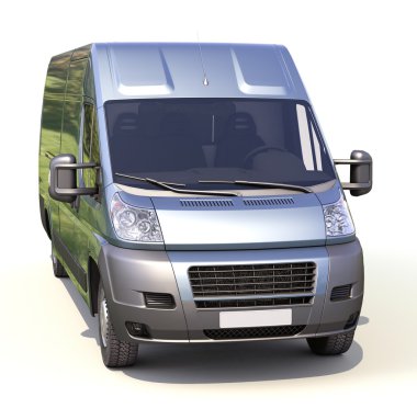 Mavi ticari teslimat van