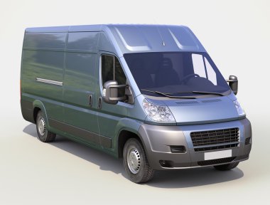Mavi ticari teslimat van