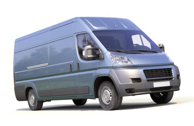 Mavi ticari teslimat van