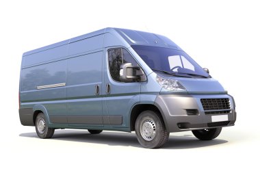 Mavi ticari teslimat van