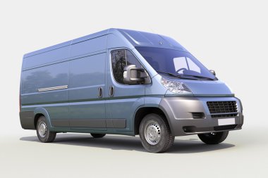 Mavi ticari teslimat van