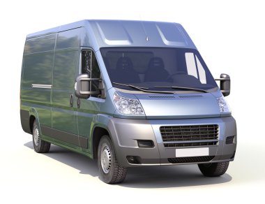 Mavi ticari teslimat van