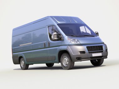 Mavi ticari teslimat van