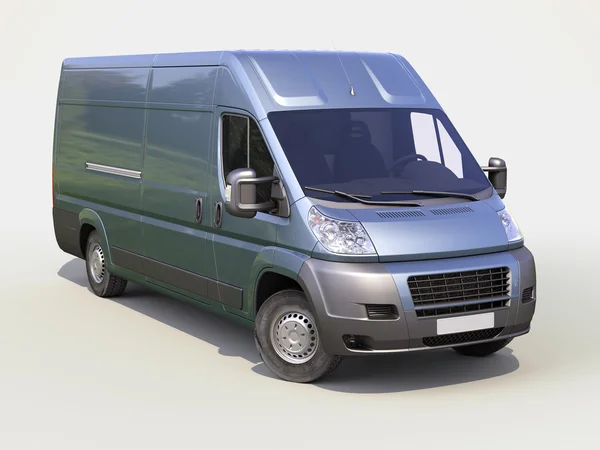 Blue commercial delivery van — Stock Photo, Image