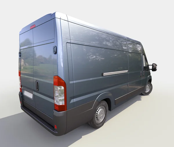 Blue commercial delivery van — Stock Photo, Image